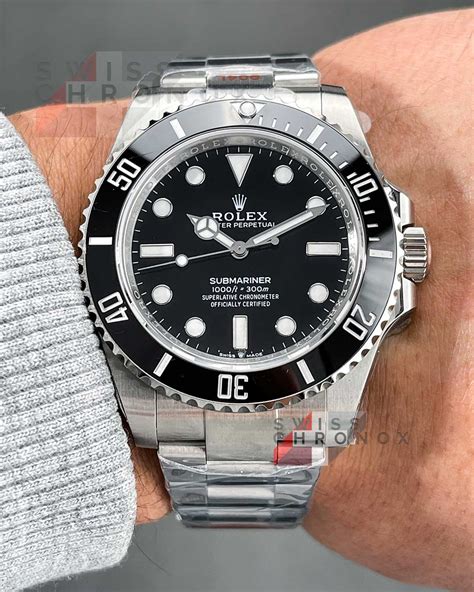 rolex date no shoulders|2023 submariner no date 124060.